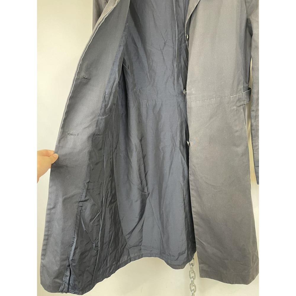 Vintage Navy Jil Sander Trench Coat Size 38 View 6